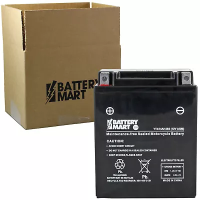 $59.95 • Buy YTX14AH-BS AGM Maintenance Free Battery [YTX14AH-BS]