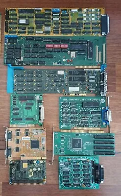 9 PCS Vintage Computer Board Parts Lot PC Memory/Control/Expansion Boards • $33
