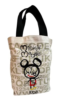 Mickey Moose Nerd Disney Store Special Edition Artist Series Canvas Tote Bag New • $16