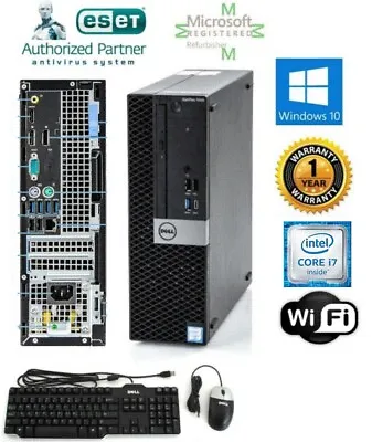 Dell PC Computer 7050 Desktop I7 16GB 1TB Win 10 HP HDMI Wifi Bluetooth DVDRW! • $249.59