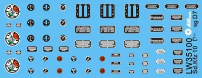 1:35 Scale Vehicle Dials & Placards Sd.Kfz. 10 D7 LW35100 • $6.99