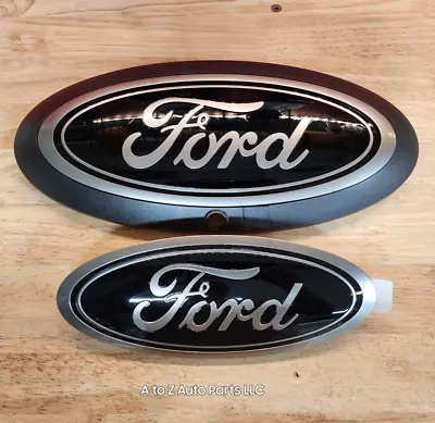 NEW 2023-2024 Ford F250F350 Super Duty Black/Smoke Grille &T/Gate Emblems OEM • $249.95