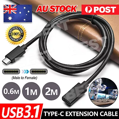 $7.45 • Buy USB 3.1 Type-c Extension Charging Cable USB-C Male To Female Cord Lead Adapter