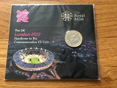 2012 London Handover To Rio £2 Brilliant And Uncirculated Coin Pack Very Rare • £19.99