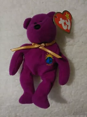 Ty Beanie Baby MILLENNIUM Bear Teenie McDonalds CREW ONLY 2000 RARE • $24.99