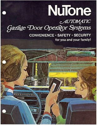 Vintage NuTone/Scovill Automatic Garage Door Operator Systems Catalog April 1973 • $24.99