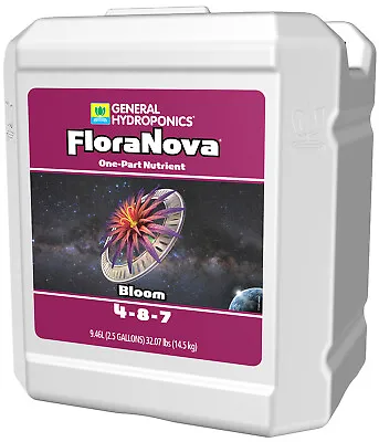 $169.99 • Buy General Hydroponics FloraNova Bloom 2.5 Gallon 2.5G - Gh Flora Nova Nutrient