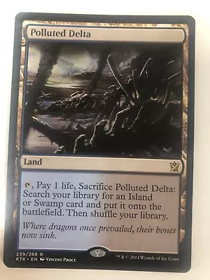 MTG 1x Polluted Delta - Khans Of Tarkir 2014 239/269 NM Magic The Gathering-695 • $30.26