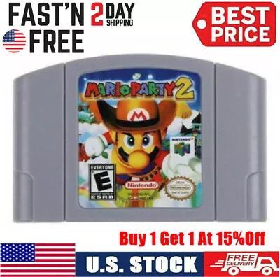 Mario Party 2 Video Game Cartridge Console Card For Nintendo N64 US Version • $18.89