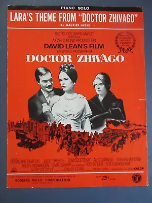 Lara's Theme From Doctor Zhivago Piano Solo By Maurice Jarre Vintage Sheet Music • $4.80