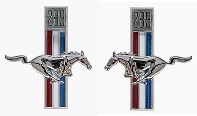 NEW! 1967 289 Mustang  Running Horse Tri Bar Fender Emblems Right Left Side • $28.24
