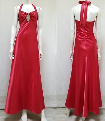 Vintage JESSICA McCLINTOCK GUNNE SAX Red Satin Full-length Gown Dress - Size XS • $87.30