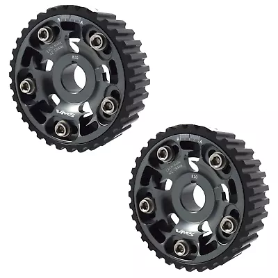 2x GunMetal Racing Performance Cam Shaft Gear Pulley For Honda Acura B16A B18C • $119.95