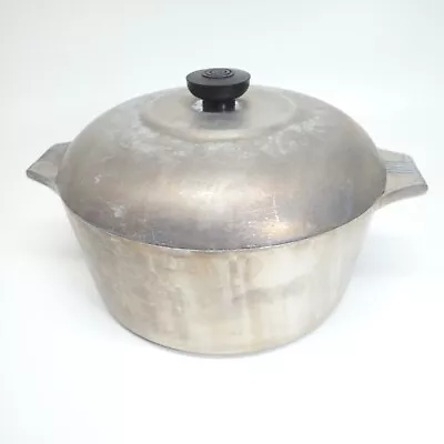 Vintage USA Magnalite 5 Qt 4.5 Liters GHC Round Roaster Dutch Oven Pot W/Lid T70 • $64