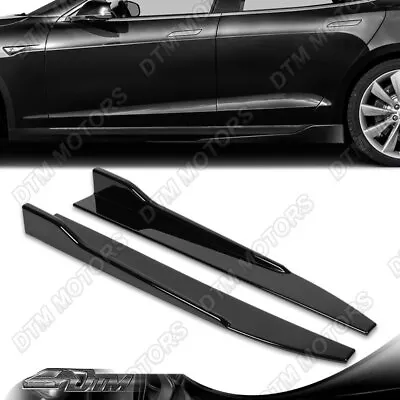 Universal 31  X 4  Painted Black Side Skirt Rocker Splitters Diffuser Winglet • $28.99