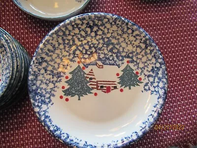 Folk Craft  Cabin In The Snow  Dinnerware By Tienshan • $95