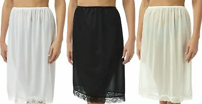 £13.99 • Buy Ladies Underskirt Half Waist Slip  Under Slip Petticoat  Plus Sizes