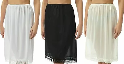 Ladies Underskirt Half Waist Slip  Under Slip Petticoat  Plus Sizes • £13.99