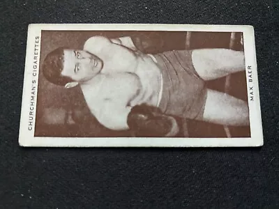1938 Churchman's Boxing Personalities Card # 3 Max Baer HOF (VG) • $9.95