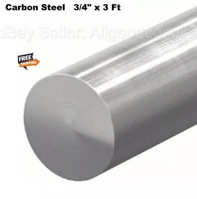 3/4  Steel Round Rod  3 Ft Unpolished Cold Finish Alloy 1018 Solid Stock • $31.95