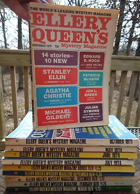 Ellery Queen's Mystery Magazine Lot Of 10 1971-1979 Agatha Christie Hoch Asimov • $20