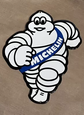 Vintage Style 9 Inch Michelin Man Tire Service Die-cut Porcelain Sign • $59.99