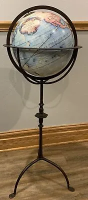 Spanish Baroque Style Vintage Globe On Iron Stand • $125