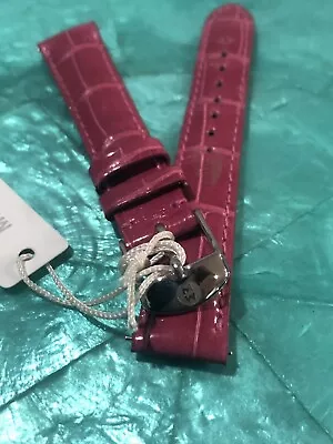 New Michele 16mm Hot Pink Alligator Watch Strap - France $200 • $36.96