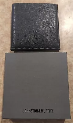 New Johnston And Murphy Hipster Black Wallet 46-10071 • $24.95