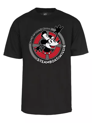 Mens Steamboat Willie T-Shirt - Life Preserver 1928 Classic Cartoon Shirt • $16.99