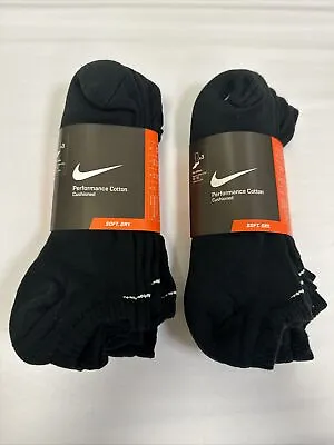 2X Mens Nike Performance Cotton Cushioned Size 12-15 No-Show Socks 6 Pairs • $28.99
