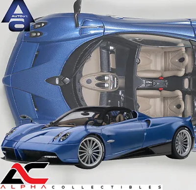 Autoart 78286 1:18 Pagani Huayra Roadster (blu Tricolore Carbon Fiber) Supercar • $313.50