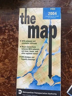 Vintage NYC MTA Subway Foldout Map - FREE SHIPPING Might Use As Gift Wrap Paper? • $6.20