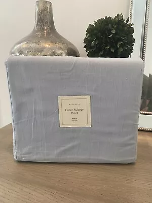 Magnolia Full/Queen Duvet Cotton Blue- Grey Ciel Mélange New • $79.99