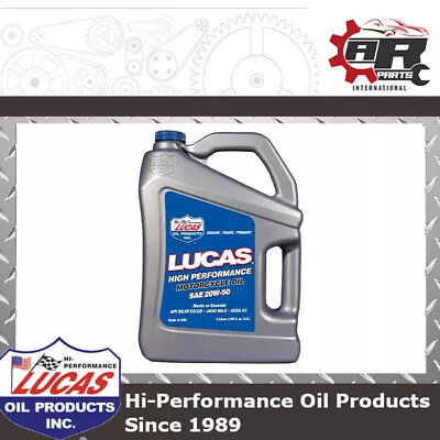 Lucas Oil - High Performance SAE 20w50 Motorcycle Engine Oil - 5L - 10774 • £44.95