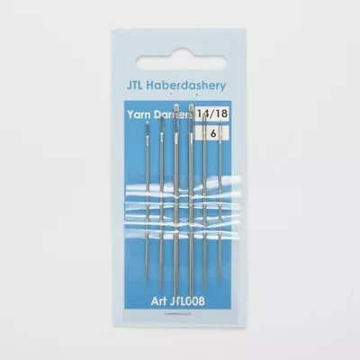 Size 14/18 LDARNERS HAND SEWING NEEDLES - EASY THREAD DARNING NEEDLE - PACK OF 6 • £2.40