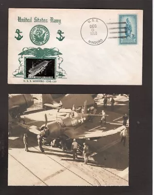 U.S.S. Mindoro (CVE-120) - Naval Ship's Cover - December 6 1950 - Gmahle Cachet • $4.99