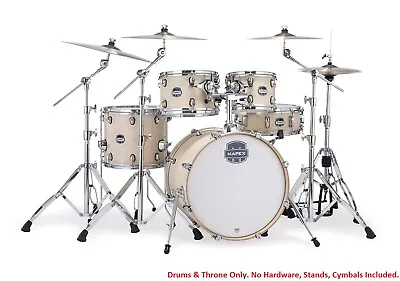 Mapex Mars Maple Natural Satin Fusion Drums 20_10_12_14_14 Drums +Throne Dealer • $899