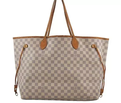 Authentic Louis Vuitton Damier Azur Neverfull GM N51108 Shoulder Tote Bag 3184I • $665