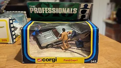 £179 • Buy Corgi 342 The Professionals Ford Capri Boxed With Figures +Corgi Juniors Capri