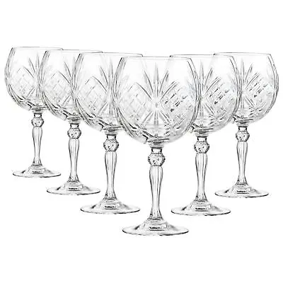 6x RCR Crystal 650ml Melodia Gin Glasses Balloon Tonic Cocktail Glass Gift Set • £27