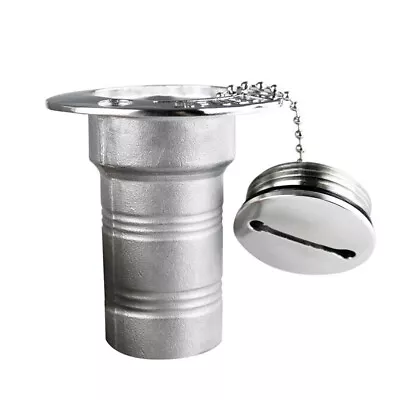 Boat Stainless Steel 1-1/2'' WASTE 38mm Thru Hull Deck Fuel Filler Cap Oil Tank • $29.42