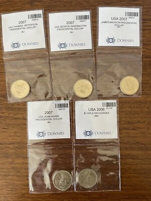 $0.99 • Buy United States Of America X5 $1 Incl X4 2007 Presidential Dollars UNC Coins USA