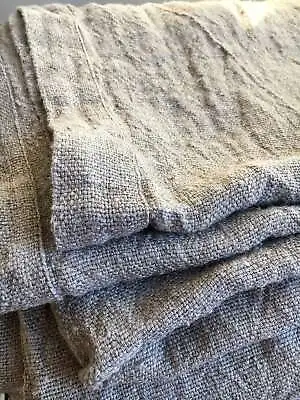 Rough Pure LINEN Blanket Sofa Bed Cover Natural Flax Colour Handmade Coverlet • $58