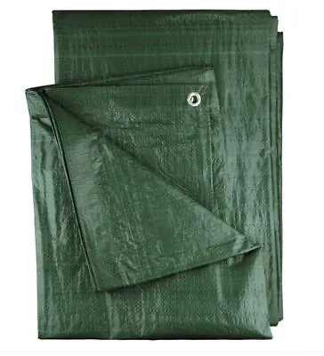 Tarpaulin Green Strong  Waterproof Cover Tarp Ground Sheet Camping 90gsm • £5.99