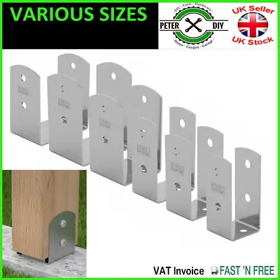 £6.27 • Buy Galvanised Bolt Down BASE POST SUPPORT Fence Foot Base Brackets 45-101 Mm