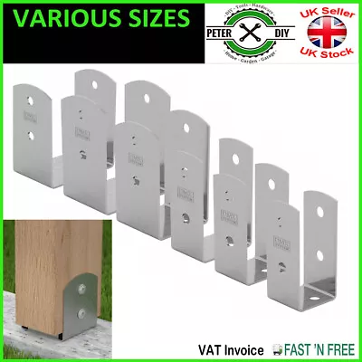 £6.27 • Buy Galvanised Bolt Down BASE POST SUPPORT Fence Foot Base Brackets 45-101 Mm