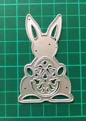 Easter Bunny With Egg Metal Cutting Die  Stencil Embossing  DIY. A1007 - 2 • £2.55