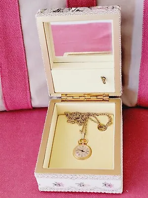 Rare Vintage Colibri 17 Jewel Incabloc Pocket Watch/pendant & Music Box Both Wrk • $54.95