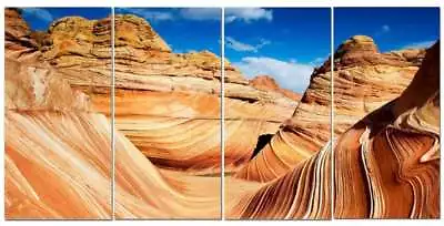 Rolling Red Rocks In Canyon Country 12  X 24  4 Piece Canvas Print Set • $92.95